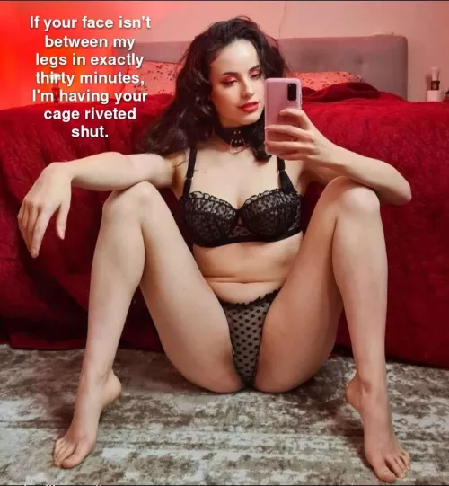 Even if she does, you'll come crawling to her to worship anyway by Peanusliqqer419