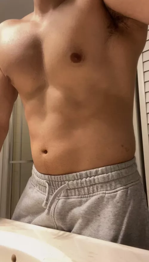 I had to show you my pits while brushing my teeth  by favprince