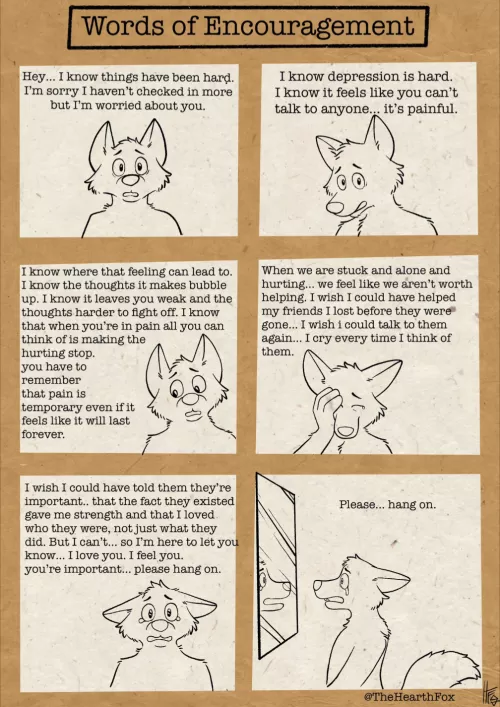 Love yourself and stay strong during these hard times (credit to @TheHearthFox on X/Twitter)  by JimmyIIV