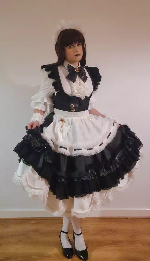 Makeup and Maid Dress! How did I do? by Zappy-Boy