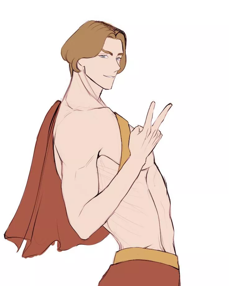 The seme for my manhwa 🥵 (he is a Greek god)  posted by ladiosart