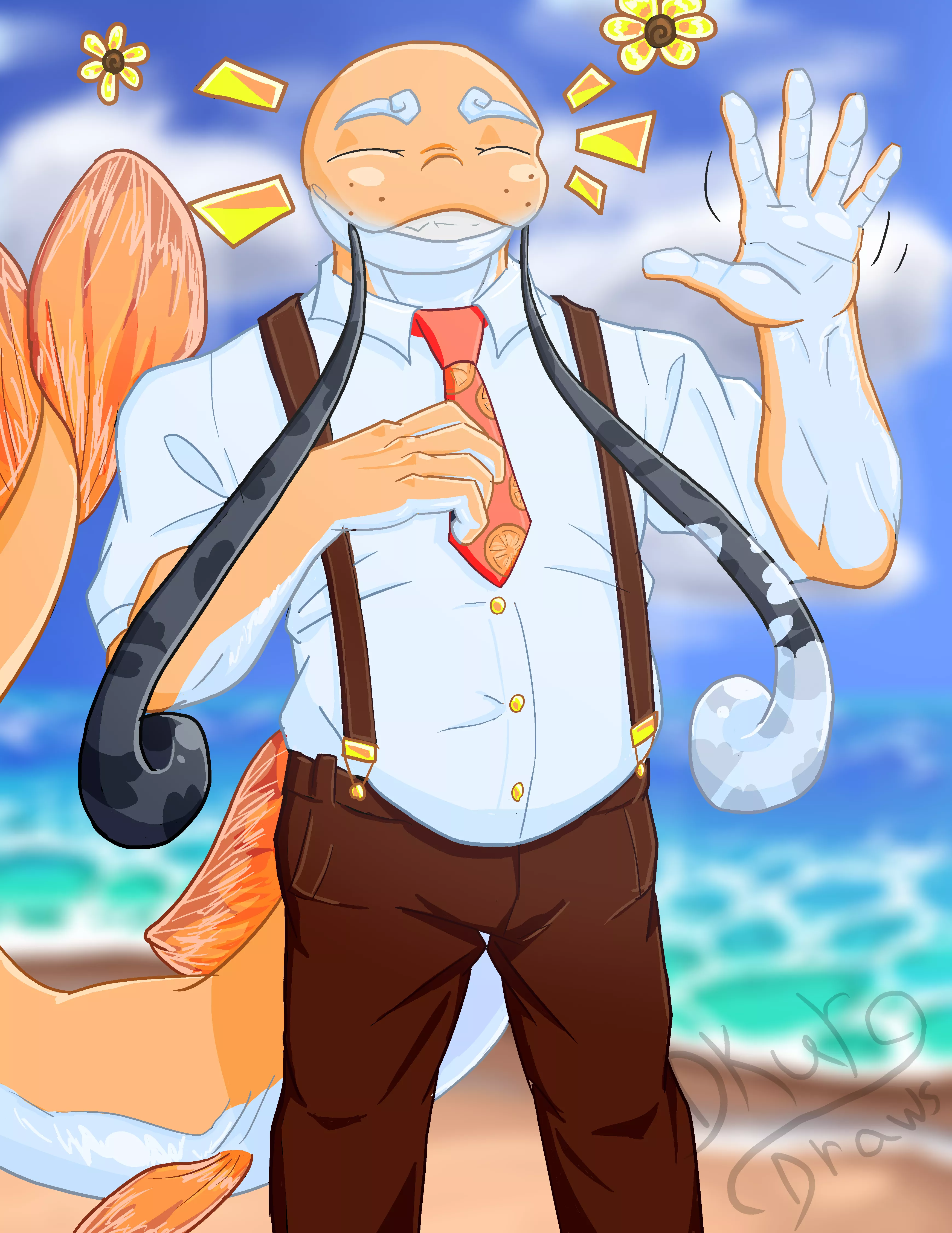 Why is he wearing that to the beach? Is he stupid? posted by orphanobliteratorPog