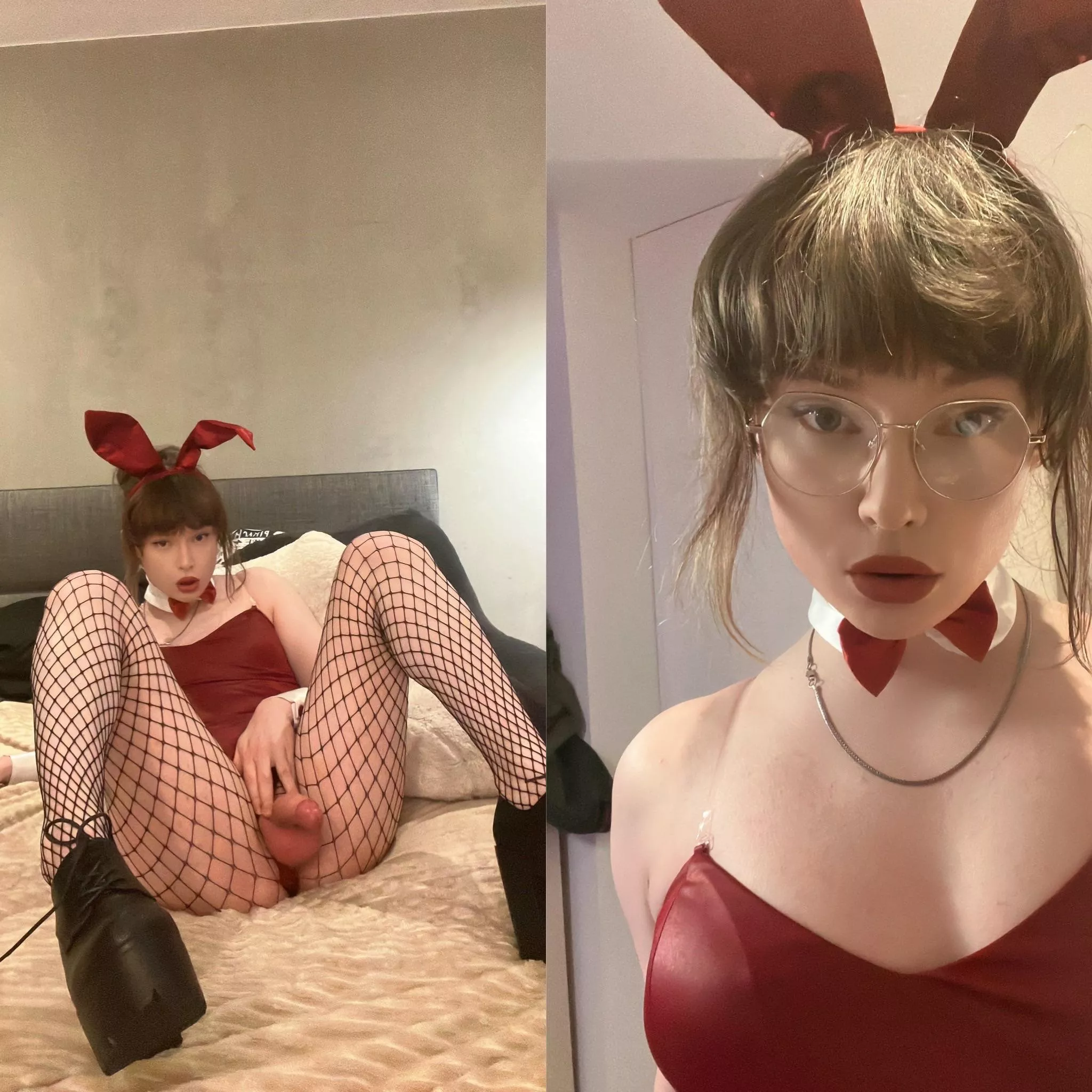 Would you want a Bunny girl with a cock? 😳 yes or no👏🏻 posted by suselida