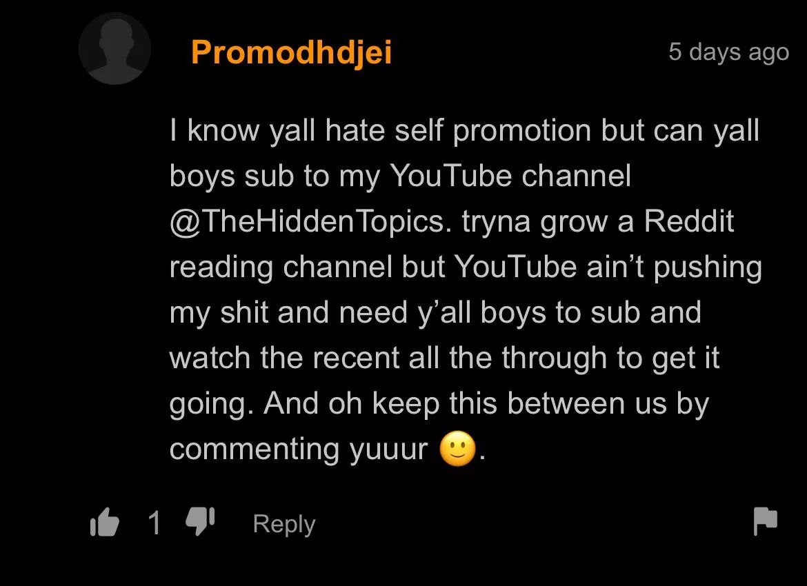 Advertising your yt on the hub is crazy💀 posted by Archatennn