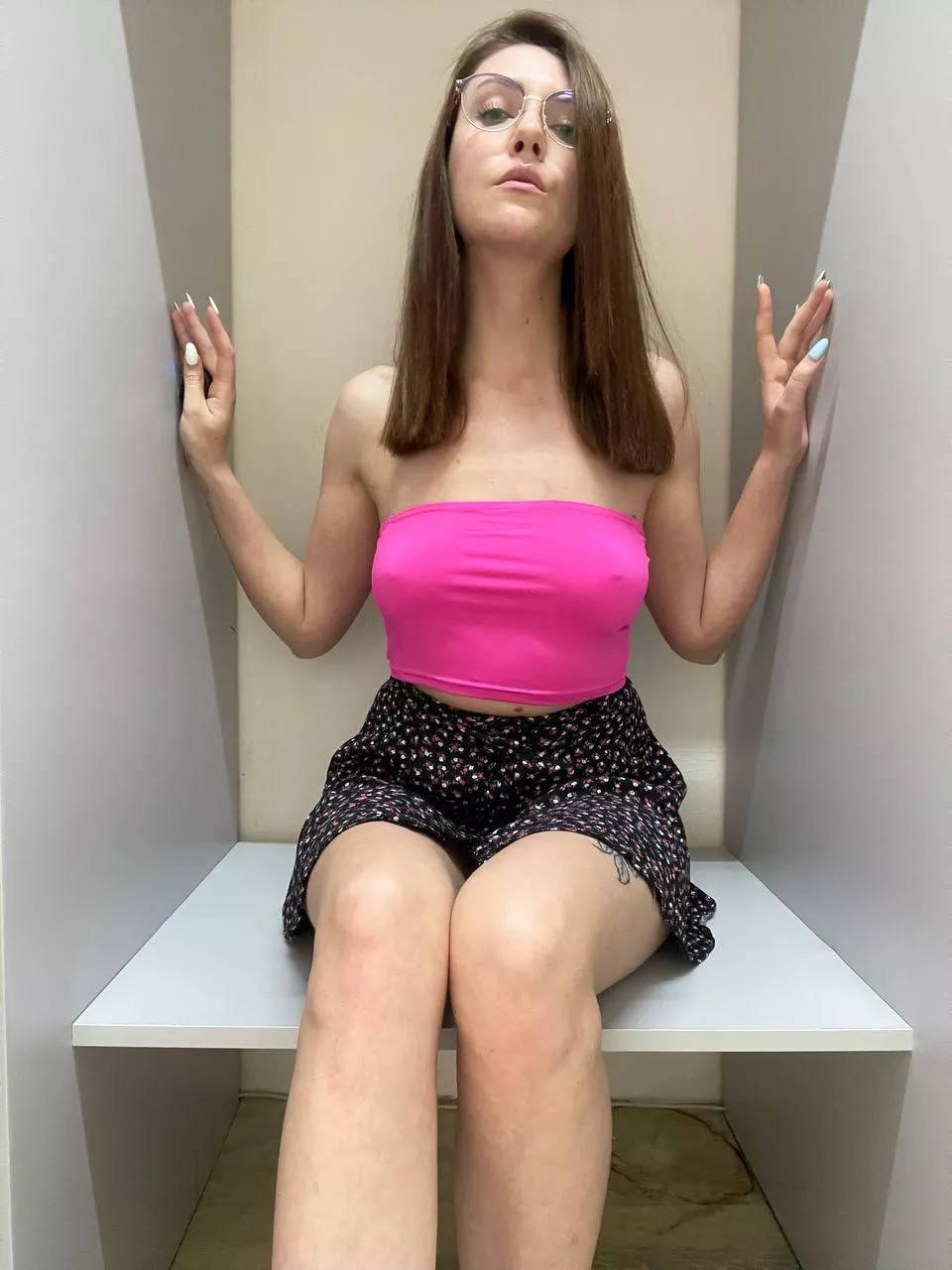 Being in that skirt, don't you want to look underneath?😏 posted by megan_vikkk