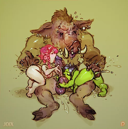 Boarman, gnome, and goblin (JoiXXX) by EnigmusPrime