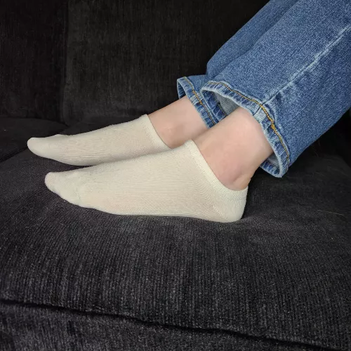 I know I'm the leggingsgirl, but sometimes Jeans feel just right with white ankle socks by leggingsgirl15