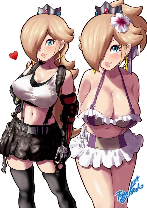 Rosalina cosplaying as Tifa Lockhart by LafterMastr