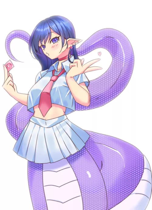 Schoolgirl lamia signaling her intentions by Jaxx1992