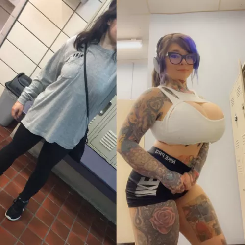 What I used to wear to the gym (2018) vs what I wear now by inkedcosplaygirl
