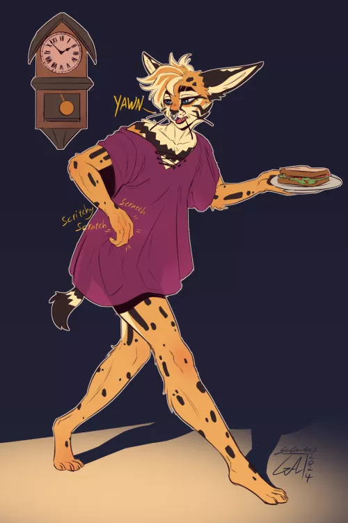 2 AM snack time 🥪- Art by me 🍪 by Galinn-Arts