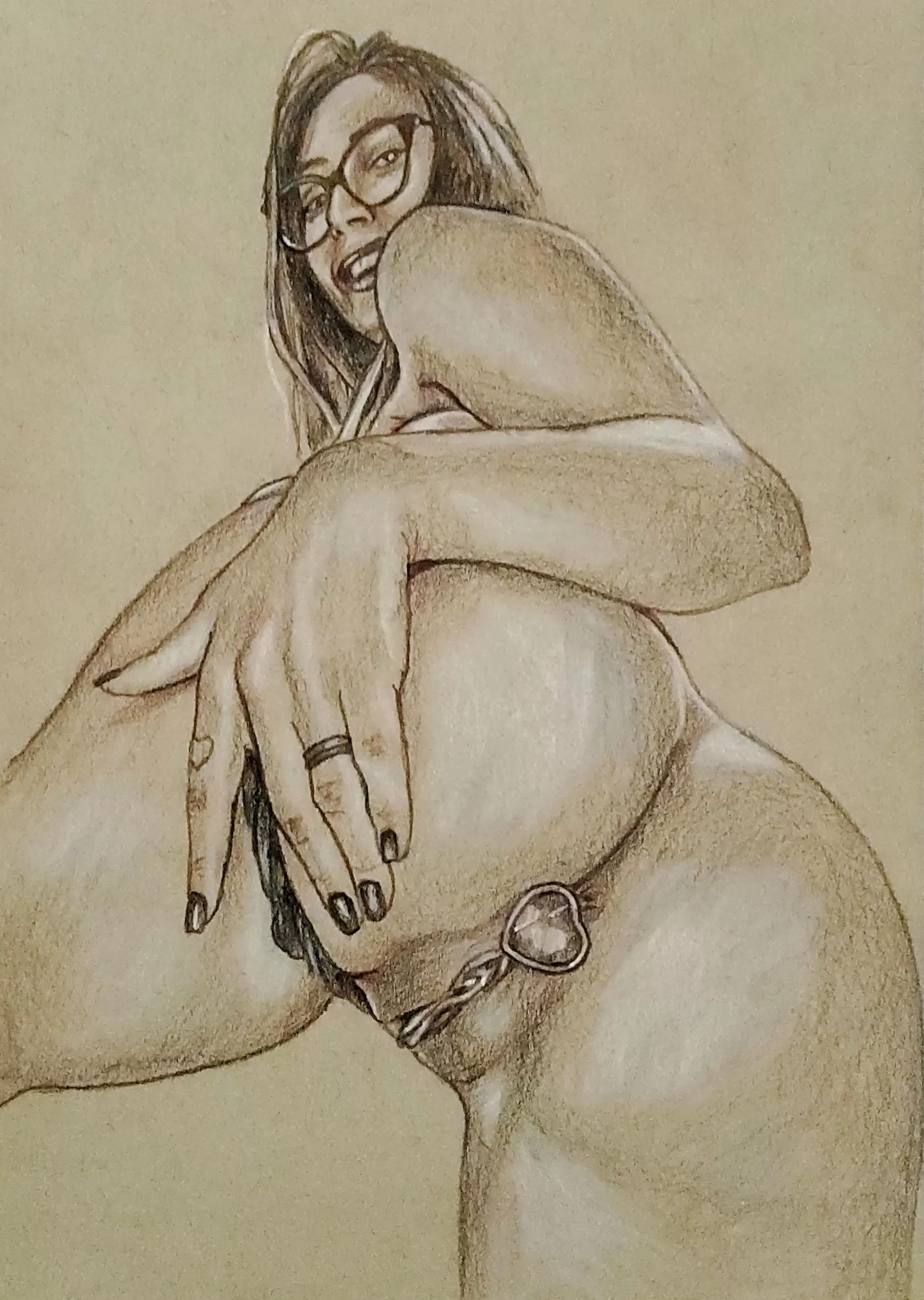 A Girl and Her Buttplug by Jimmy posted by Jimmys_Paintings