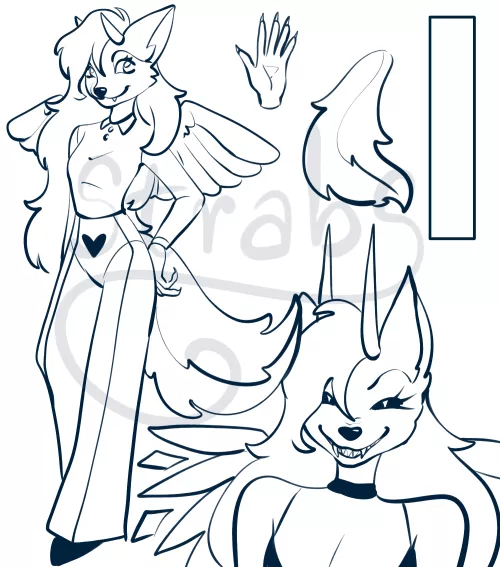 Business fox girl (by me) by andyarttz