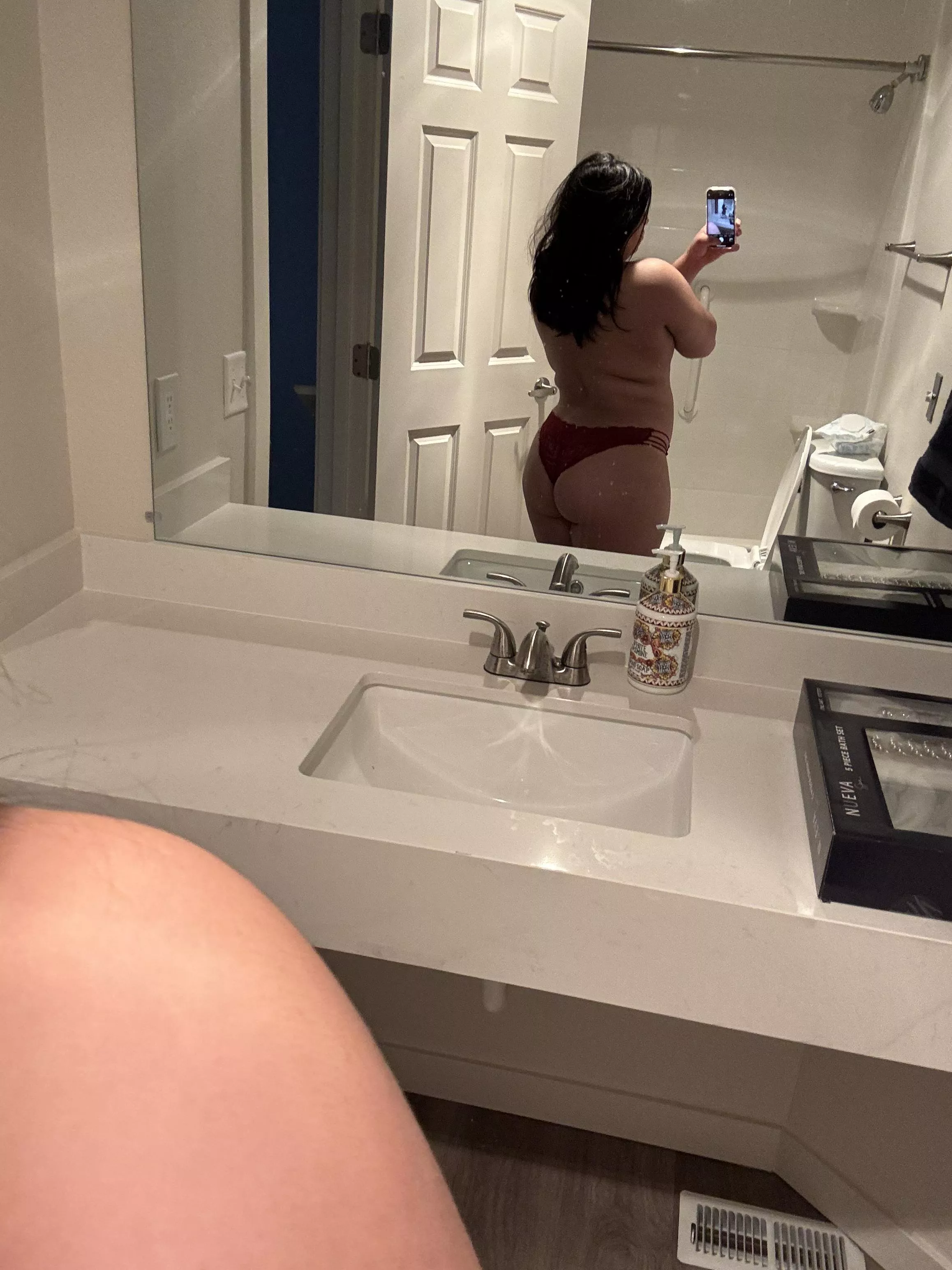 How’s this for a bathroom selfie? ;) posted by naughtywhorechata