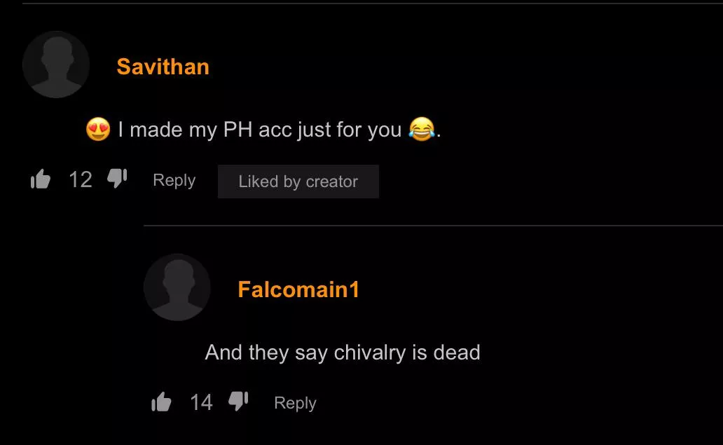 Imagine getting ratioing someone on pornhub posted by I_dont_use_reddit2