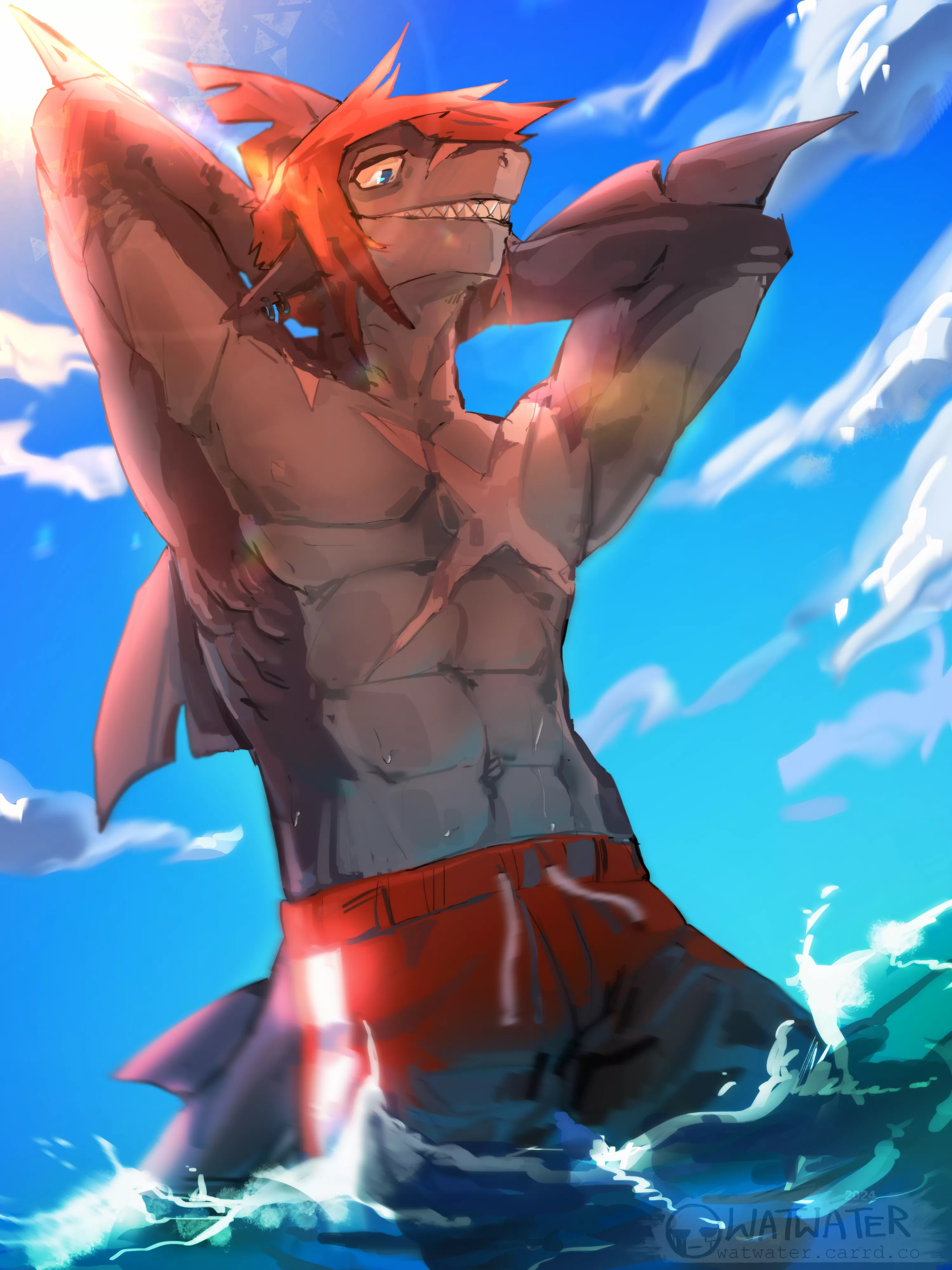 Made an artwork of my sharkboi  posted by watwater