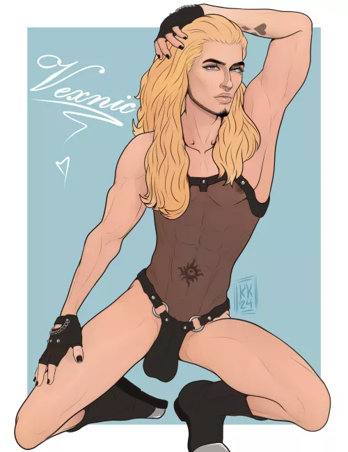 OC: Vexnic Pinup (Artist: KeenKareemArt) by KeenKareemArt
