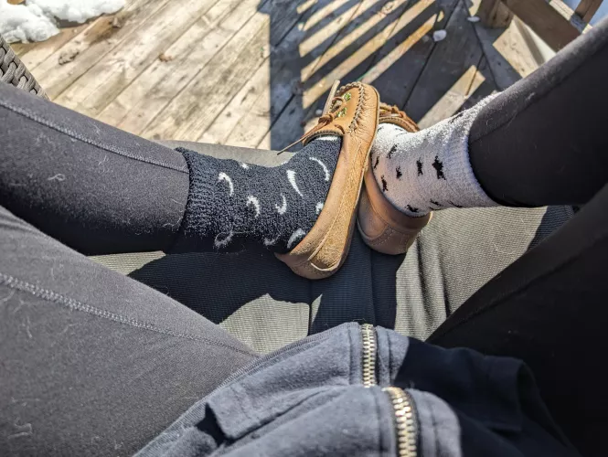 Themed socks 🌘🖤 by feetishghost