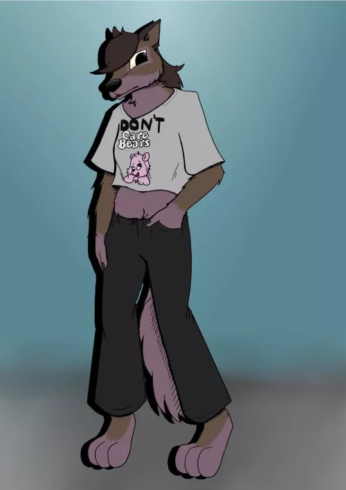 Emo coyote (oc) by daddyschesthair