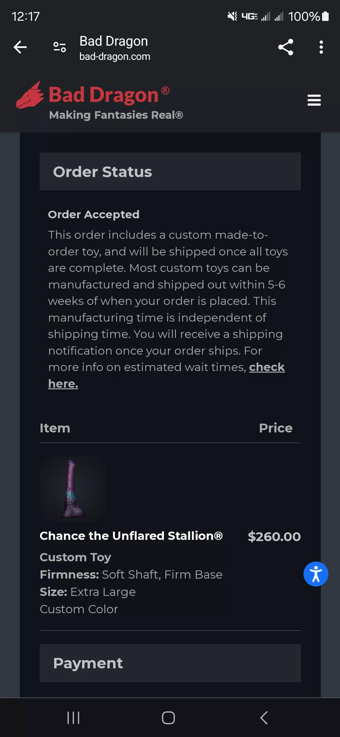 Got my custom order placed!  posted by LumpyTwo2869