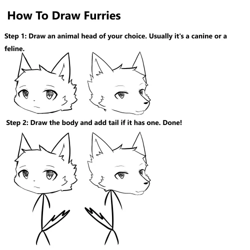 How to draw furries 101 by Kurosh1ro