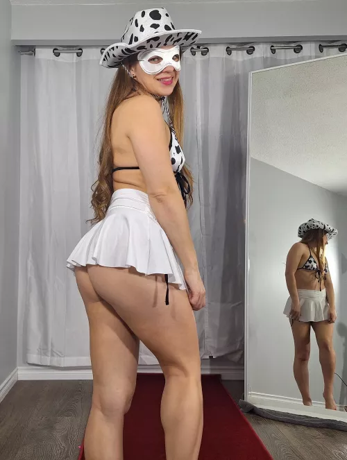 I think my skirt is a little too short by MaskedModel4U