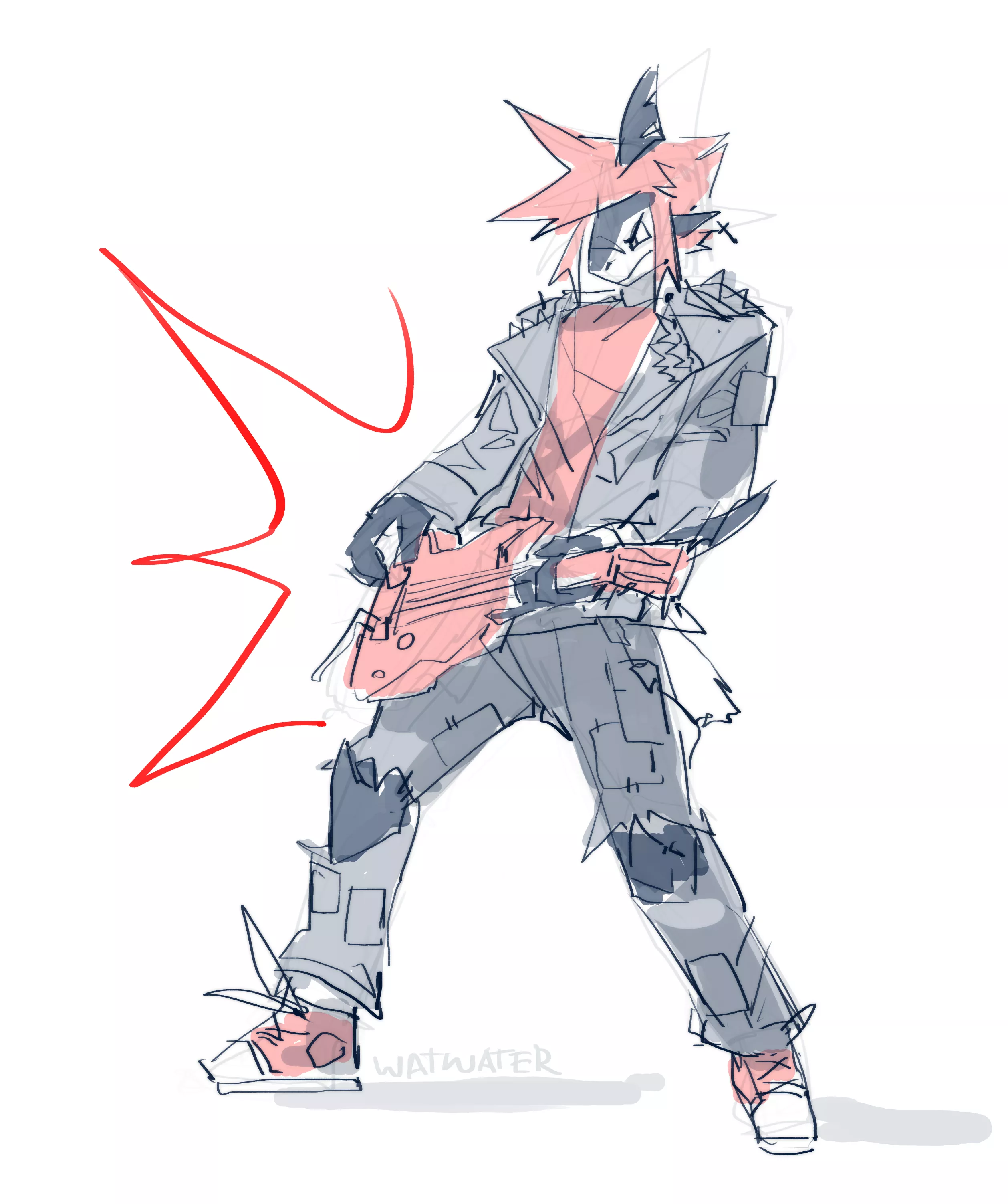 punk shork (art by me) posted by watwater