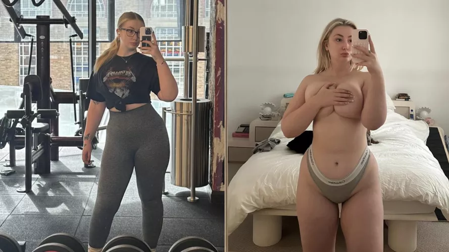 Would you expect all this thickness from my gym outfit? by rubythestallion