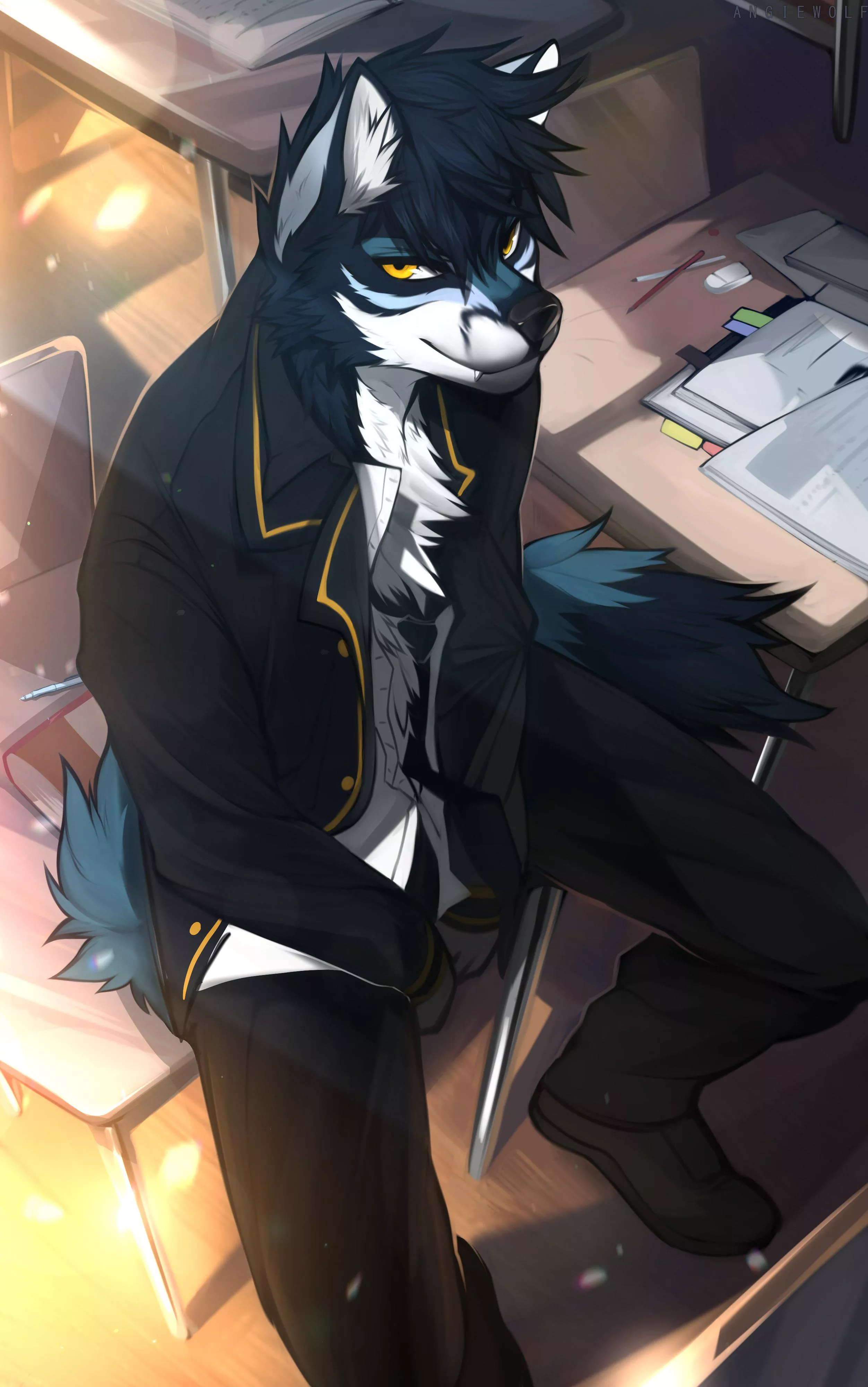 30 min break 🥪📚 posted by angiewolfartist