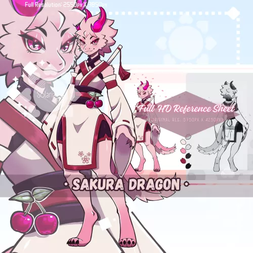 [ADOPT] Sakura Dragon! - Info in comments! (Art by Solaria_5, me) by Solaria_5