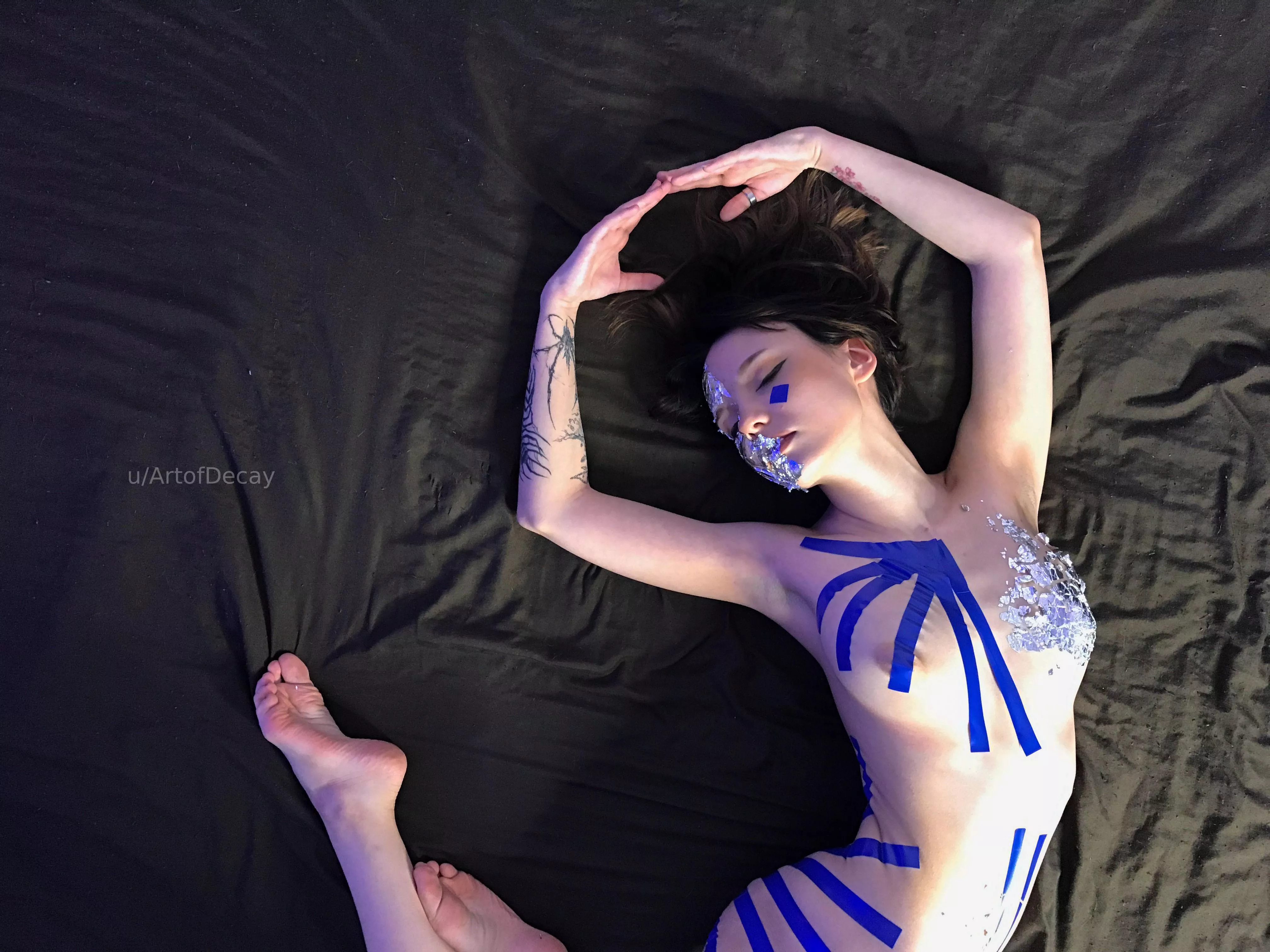 Blue tape and silver leaf posted by ArtofDecay