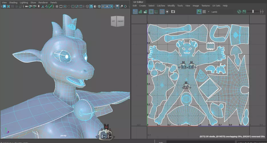 FINALLY got her UV mapped! next is wool and textures! by Siletrea