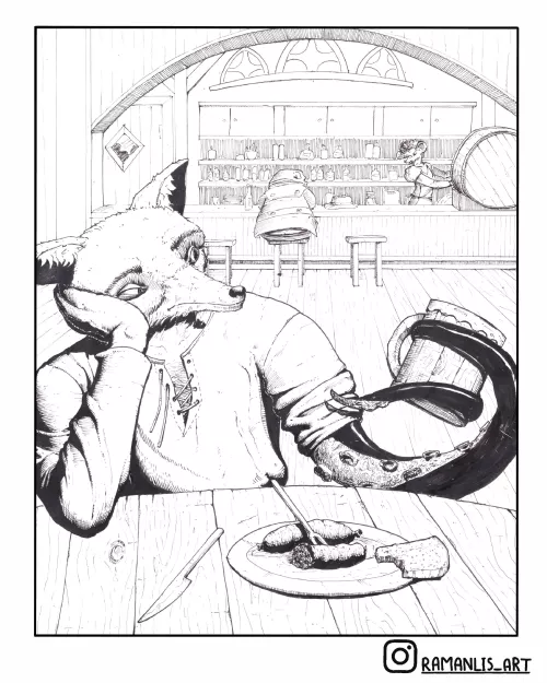 Fox and shop of magic items by Raman_Lis