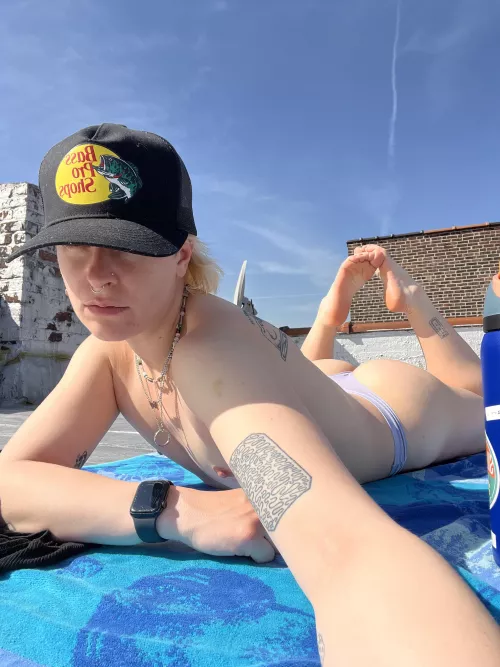 I can’t help that my clothes fall off when it’s nice out!! 😇 by angelandsky