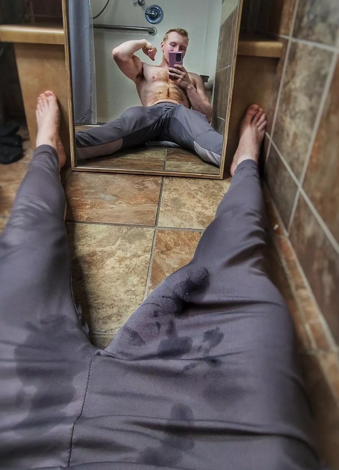 I took this in the gym shower with the door unlocked, would you follow me in after my workout and worship my pump? posted by gymbruhhhhh