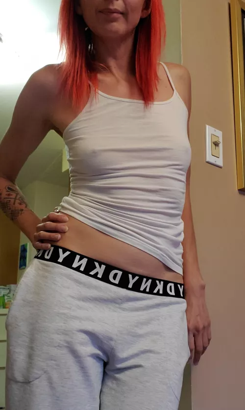 I wonder why hubby asks me to stop wearing tanks at home..  by popruzhinka