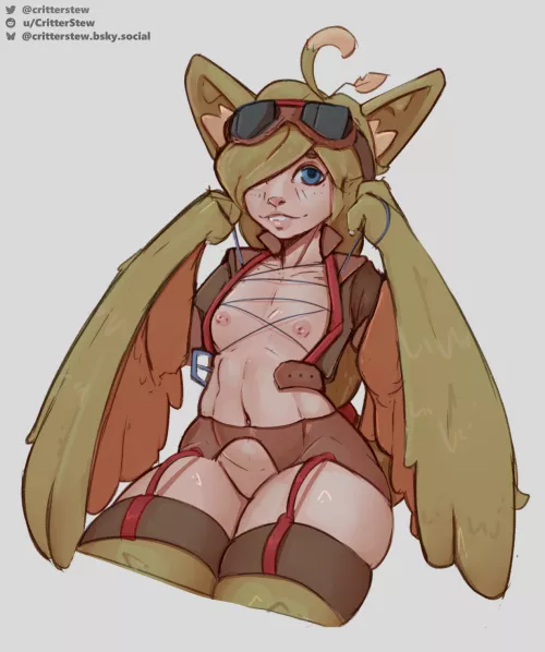 It's a tight squeeze! by CritterStew