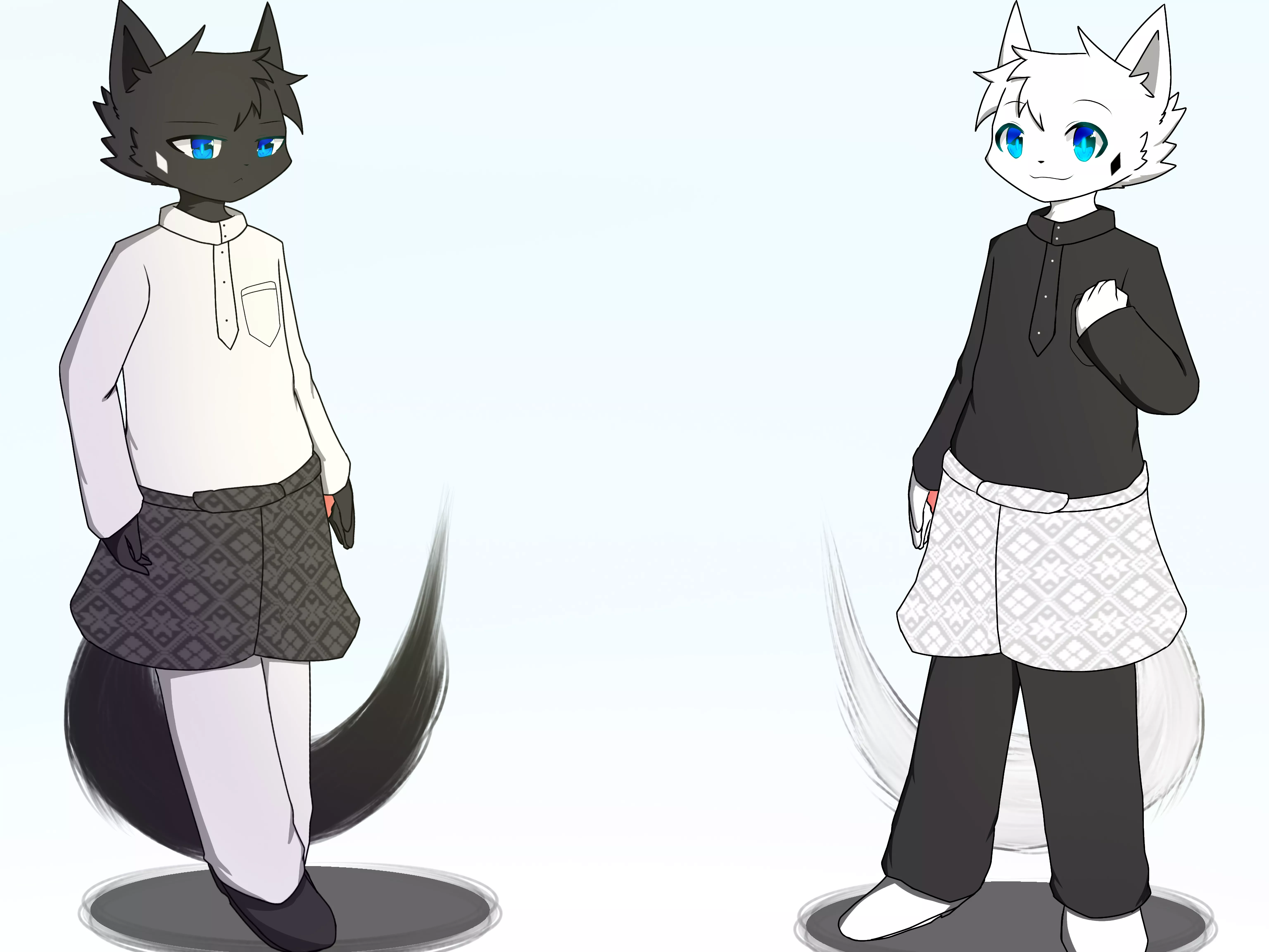 My fursonas in my country's traditional clothing posted by Kurosh1ro