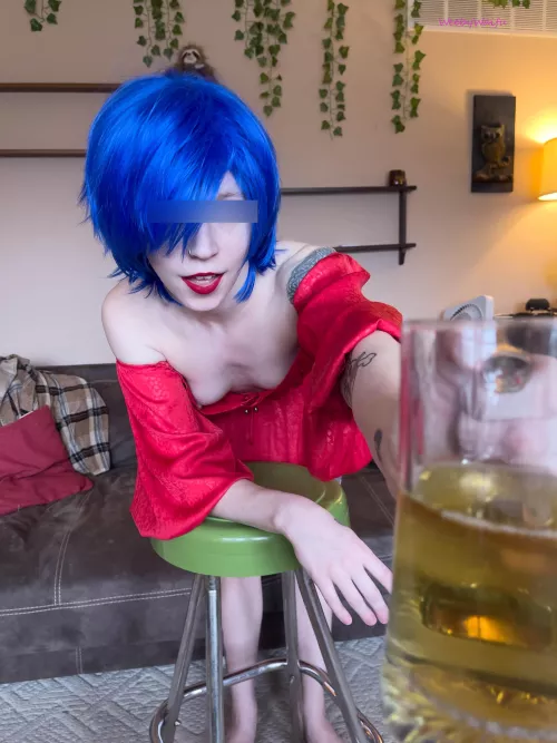 POV: Emily from Stardew Valley offers you a beer. by WeebyWaifu1