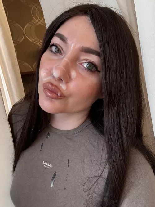 Pretty face dripping with cum by x_piece_of_me