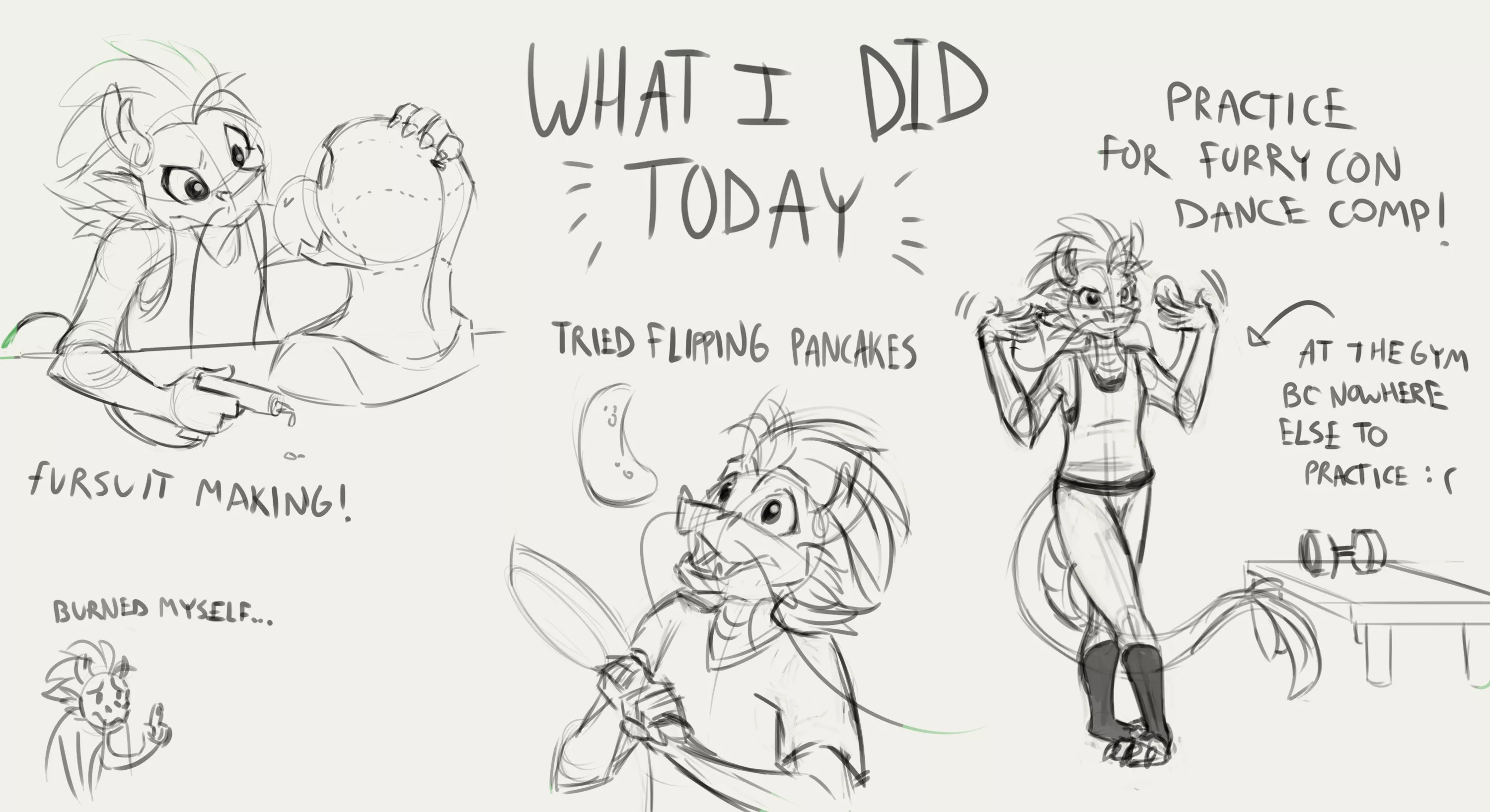 Silly lil sketch of what I was up to these days posted by Aria_Lucepaws