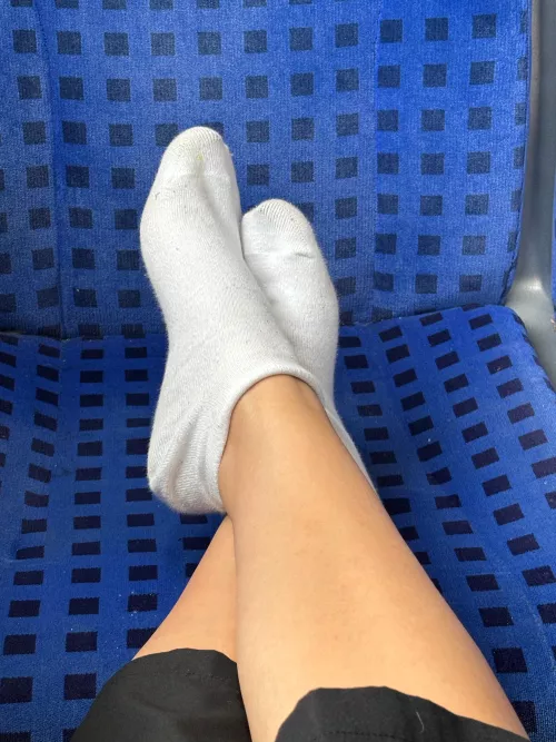 Socks at the train (F) by FeetndFingersFantasy