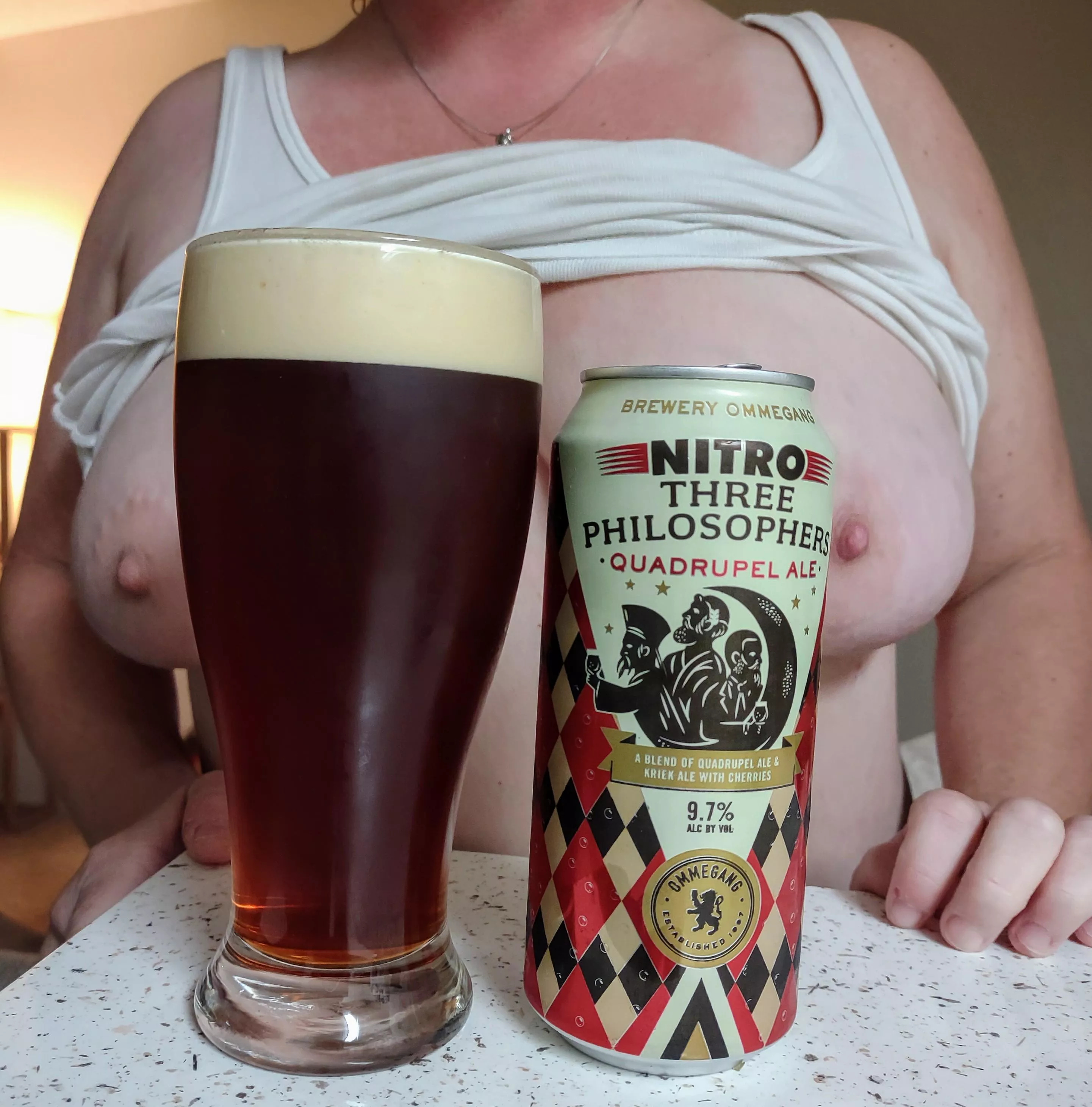 Thick dirty girl wants a drink while flashing my tits! posted by Real_Dirty_Girl