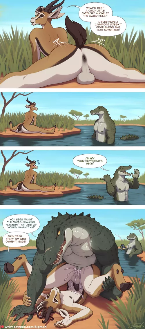 Croc Tease~ (Sigmax) [MMM] by Bisexual_InSecret428