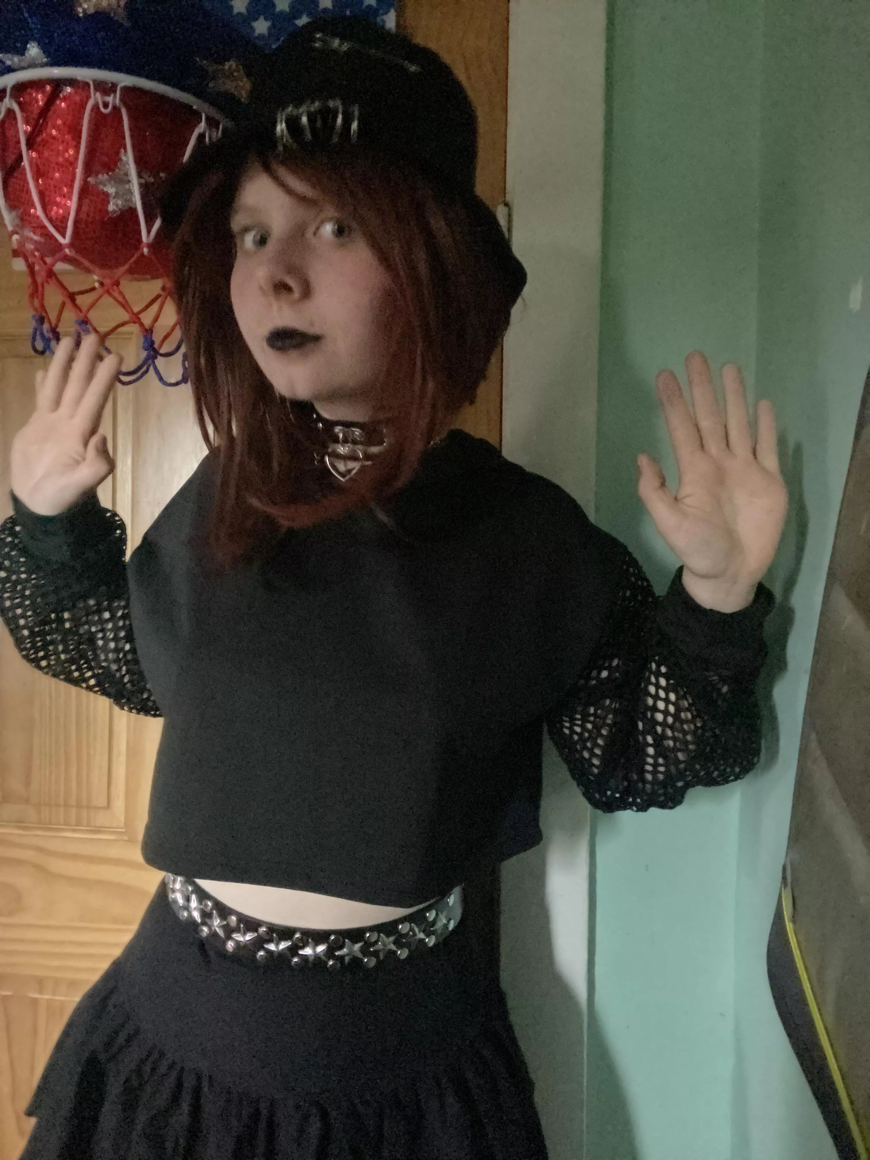 felt like goth was the right option for today… posted by EmoIdiotFemboy