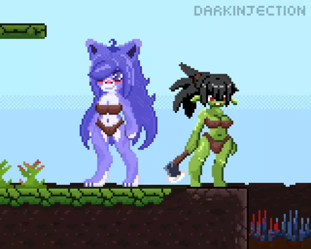 I started making a game about monster girls with my friends! by Darkinjection