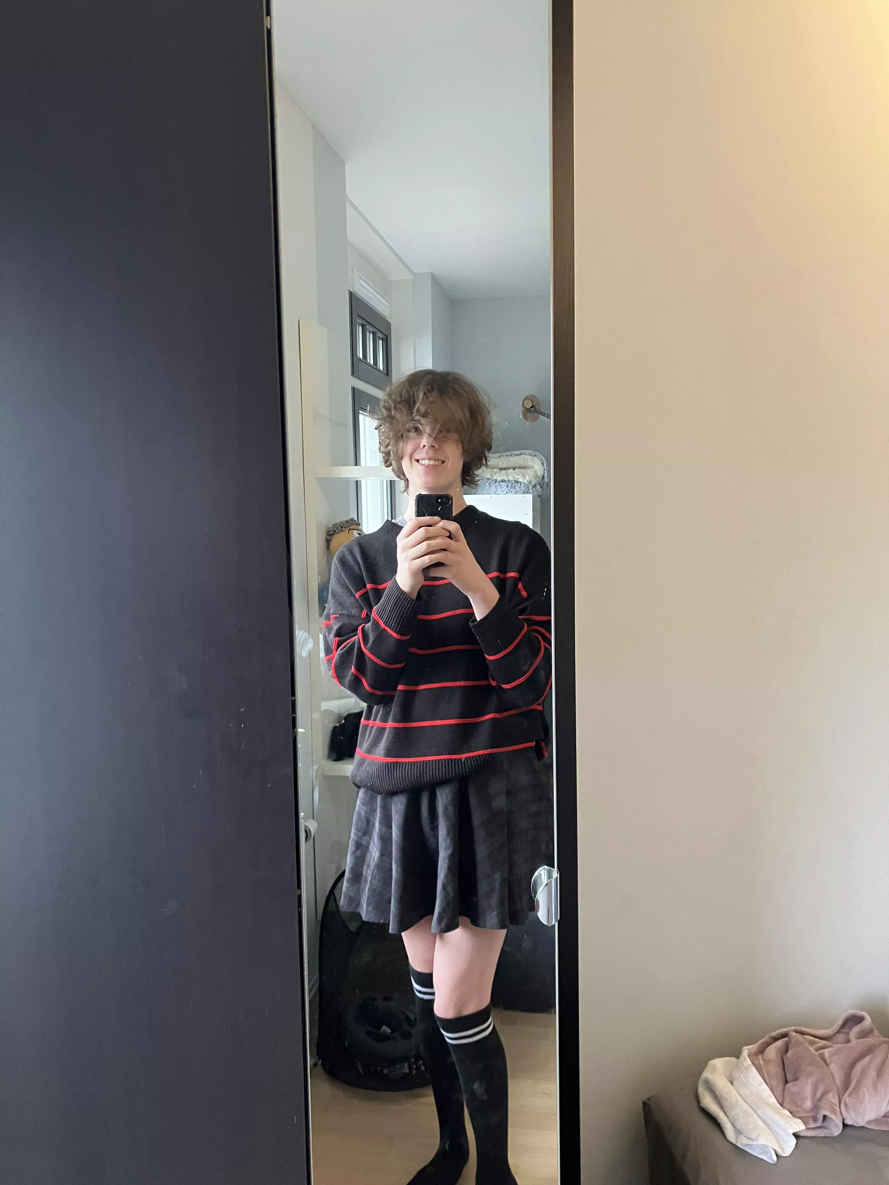 I swear to god this sweater makes me at least 20% cuter. posted by BVRIAL