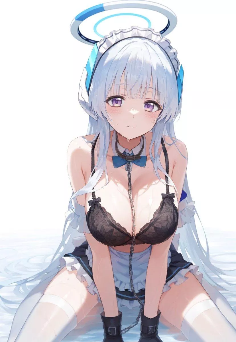 Leashed Maid Noa [Blue Archive] posted by CheetahSperm18