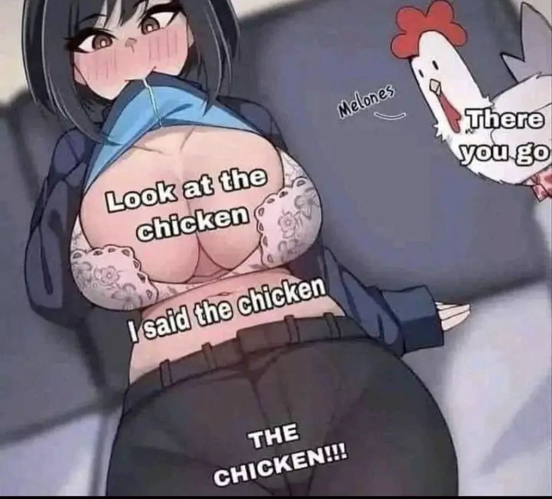 Look at the chicken. posted by Spermanator1234