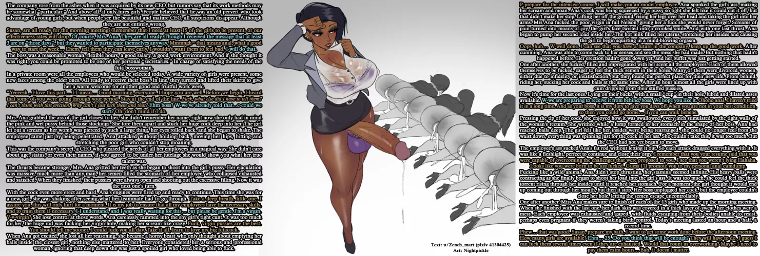 Meeting the needs of the company [Futanari] [Orgy] [Anal] [Creampie] [Breeding] [Commission] | Art: Nightpickle by Zench_mart